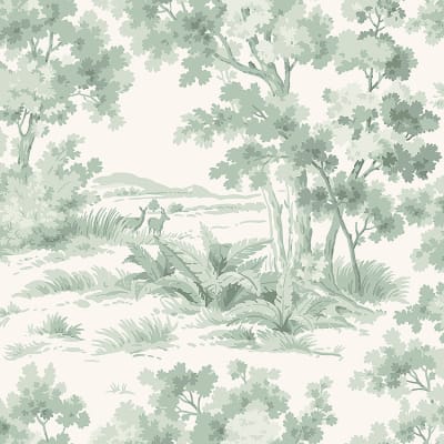 WALLPAPER COUNTRYSIDE MORNING GREEN1