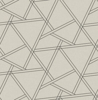 WALLPAPER RAILROAD BLACK/BEIGE