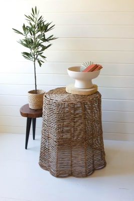 MESA ROUND FIBRA NATURAL