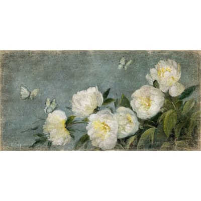 PAPER PANEL PIVOINES & PAPILLON