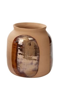 MACETA BRONZE BRUSHSTROKE