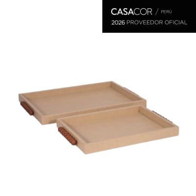 SET BANDEJA TRAYS IVORY