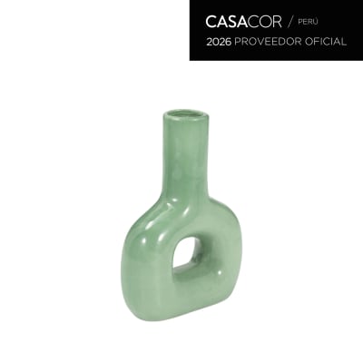 VASE OPEN CUT DARK SAGE