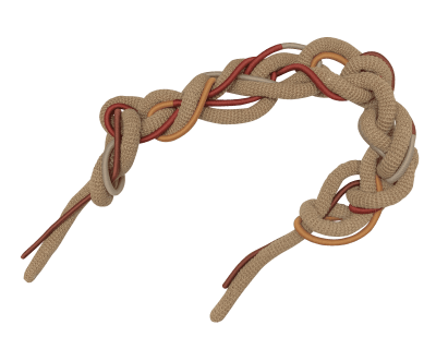 ADORNO CORDA GROSSA CARAMELO