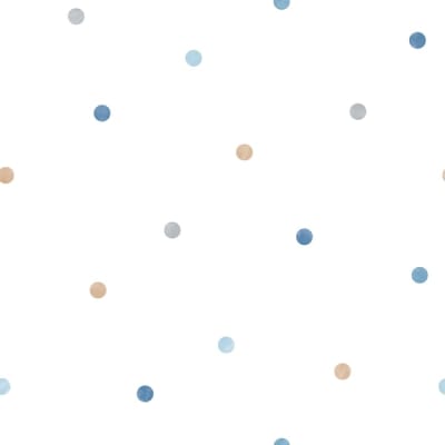 WALLPAPER JUST 4 KIDS DOTS BLUE