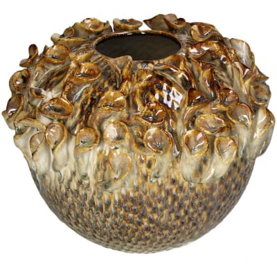 VASE STONEWARE BEIGE SMALL