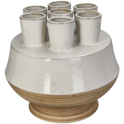 VASE STONEWARE WHITE SMALL1