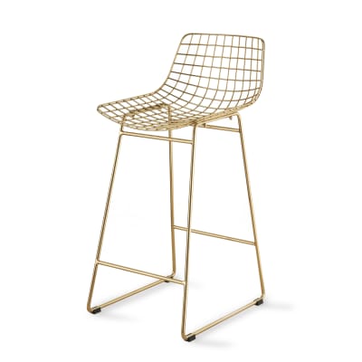 SILLA ALTA WIRE BRASS