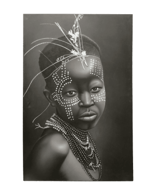 CUADRO NIÑO AFRICANO