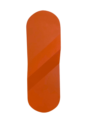 WALL ART METALICO OVALADO NARANJA