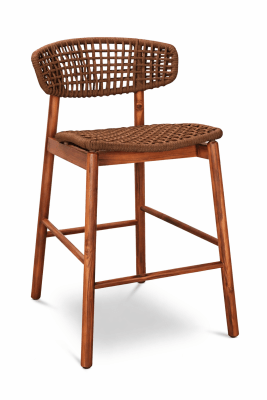 SILLA ALTA SKY TEKA MARRON