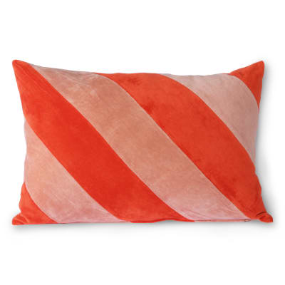 COJIN STRIPED VELVET RED/PINK