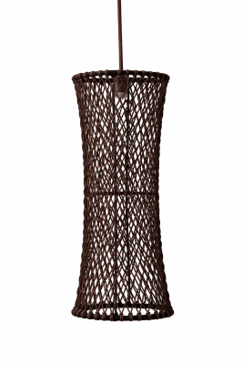 LAMPARA DE TECHO TULIPE MARRON GRANDE