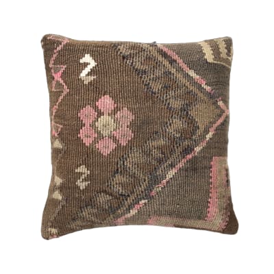 FUNDA TURCA 44X44 FLOR ROSA