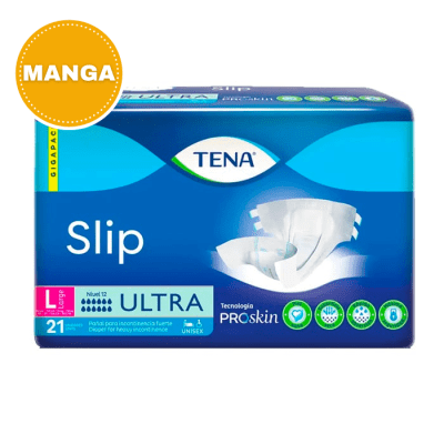 Manga 4 Paquetes Pañal Slip Adulto Talla L 21Un. Tena