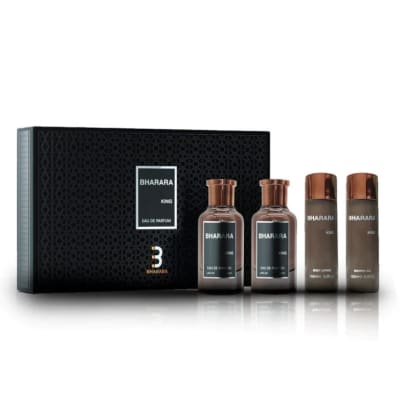 bharara king estuche 100 ml edp mas body lotion 150 ml +after shave 100ml +shower gel 150 ml1