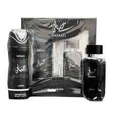LATTAFA SET HAYAATI 100ML + PERFUME SPRAY 200 ML (inspirado en invictus aqua)1