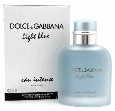 DOLCE GABBANA LIGHT BLUE EAU INTENSE POUR HOMME 100 ML TESTER1
