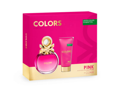 BENETTON COLORS PINK WOMAN  ESTUCHE 80 ML + BODY LOTION1