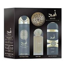 LATTAFA ASAD SET 100 ML +PERFUME SPRAY 200 ML +HAIR MIST 50 ML1