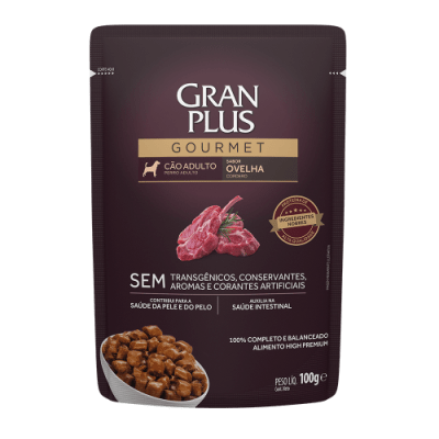 GRAN PLUS POUCH GOURMET PERRO ADULTO SABOR CORDERO1