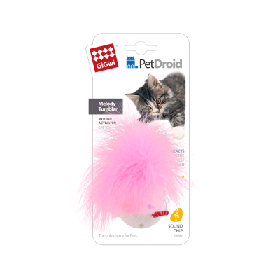 GIGWI WOBBLE FEATHER PET DROID