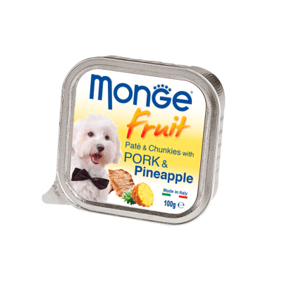 MONGE CANINE FRUIT CERDO Y PIÑA 100 GR
