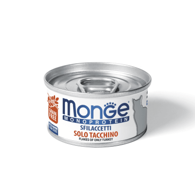 MONGE FELINE ADULT MONOPROTEIN PAVO LATA 80 GR