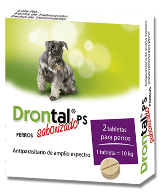 DRONTAL PS SABORIZADO hasta 10 kg x 2 tab