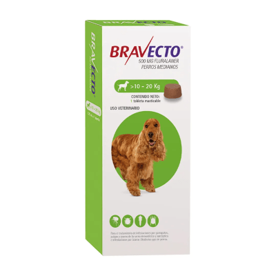 BRAVECTO PERRO 10 A 20KG - 1TAB1