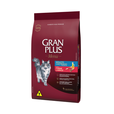 GRAN PLUS GATO ADULTO  CASTRADO CARNE & ARROZ