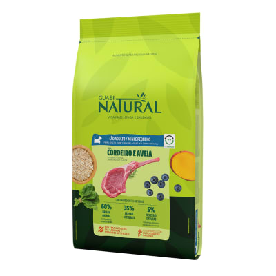 GUABI NATURAL PERRO ADULTO RAZA MINI Y PEQUEÑA CORDERO Y AVENA