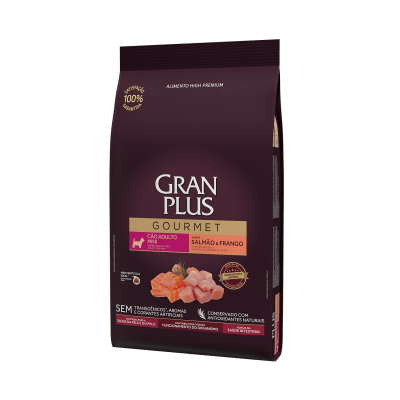 GRAN PLUS GOURMET PERRO MINI Y PEQUEÑO SABOR SALMÓN &  FRANGO