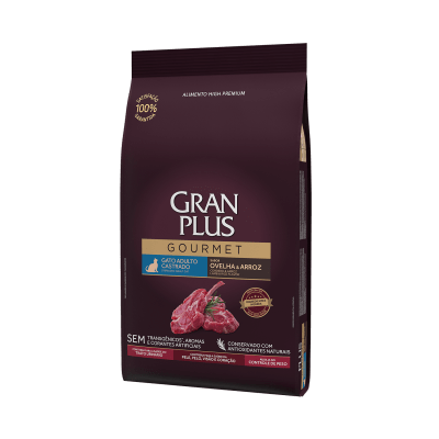 GRAN PLUS GOURMET GATO ADULTO CASTRADO SABOR OVEJA & ARROZ
