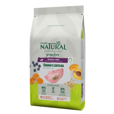 GUABI NATURAL GRAIN FREE PERRO ADULTO RAZAS MEDIANAS POLLO Y LENTEJA