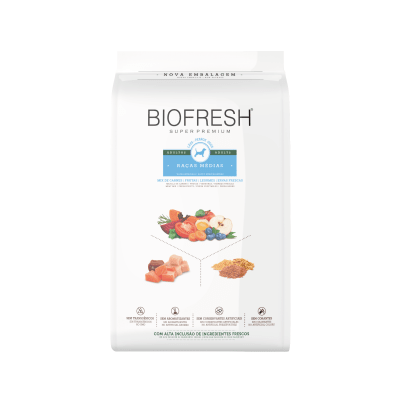 BIOFRESH NATURAL PERRO ADULTO MEDIANO MIX DE CARNES, FRUTAS, VERDURAS Y HIERBAS