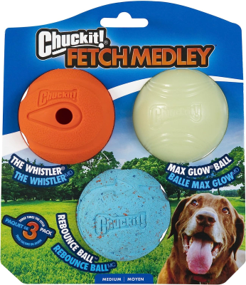 CHUCKIT FETCH MEDLEY MEDIUM - 3 - PACK
