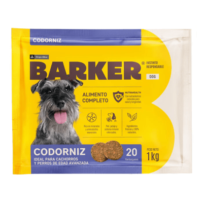 BARKER HAMBURGUESA DE CODORNIZ 1 KG