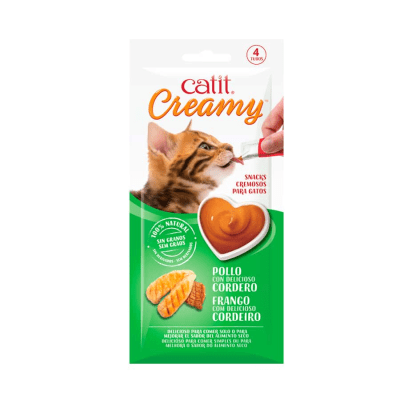 CATIT CREAMY POLLO CON CORDERO (4 TUBITOS)