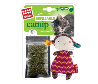 GIGWI OVEJA RECARGABLE CATNIP1