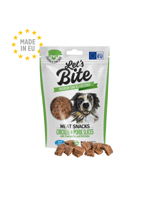 BRIT LETS BITE MEAT SNACKS CHICKEN & PORK SLICES 80 GR