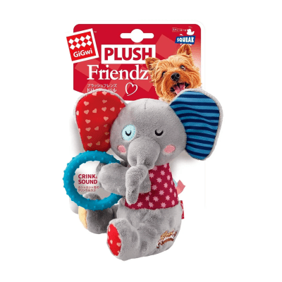 GIGWI PLUSH FRIENDZ ELEFANTE CON ARO AZUL