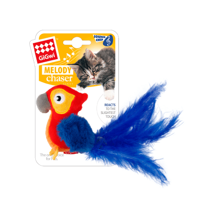 GIGWI RED PARROT MELODY CHASER1