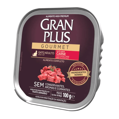 GRAN PLUS PATE GOURMET GATO ADULTO CARNE1
