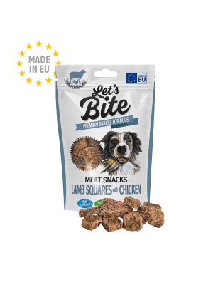 BRIT LETS BITE MEAT SNACKS LAMB SQUARES WITH CHICKEN 80 GR1