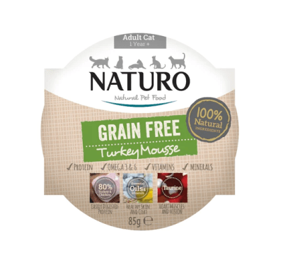 NATURO MOUSSE DE PAVO PARA GATO ADULTO 85 GR