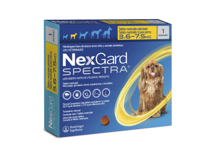 NEXGARD SPECTRA S (3.6 a 7.5kg) caja x 3 tabletas1