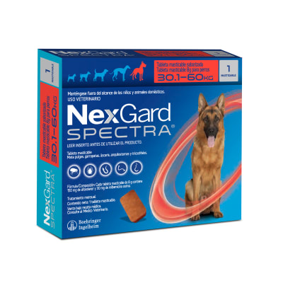 NEXGARD Spectra XL 150 Mg (de 30.1 a 60kg) caja x 1 tableta1