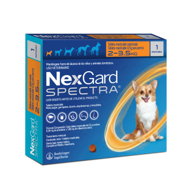 NEXGARD SPECTRA XS (de 2 a 3.5kg) caja x 1 tableta1