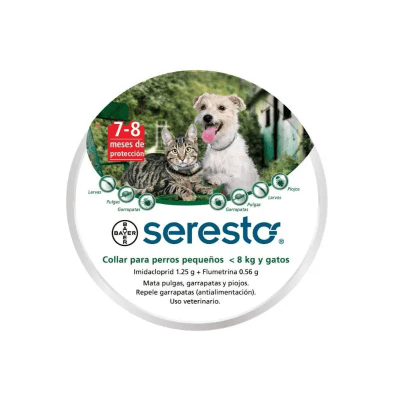 SERESTO COLLAR PERROS PEQUEÑOS Y GATOS (hasta 8kg)1